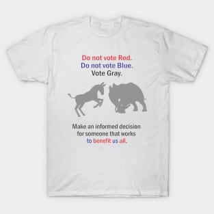 Vote Red Blue Gray T-Shirt